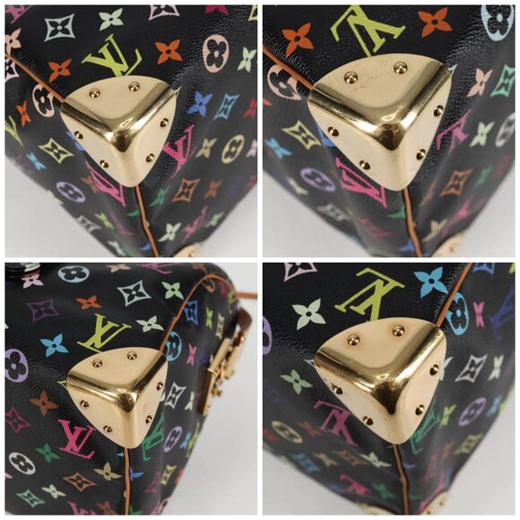 LOUIS VUITTON Monogram Multicolor Speedy 30 Hand Bag Black M92642 Auth 115220V - Picture 16 of 16